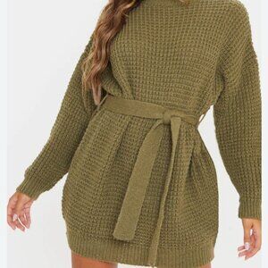 Green sweater dress